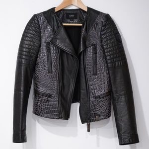Rudsak Leather Cropped Moto Jacket
